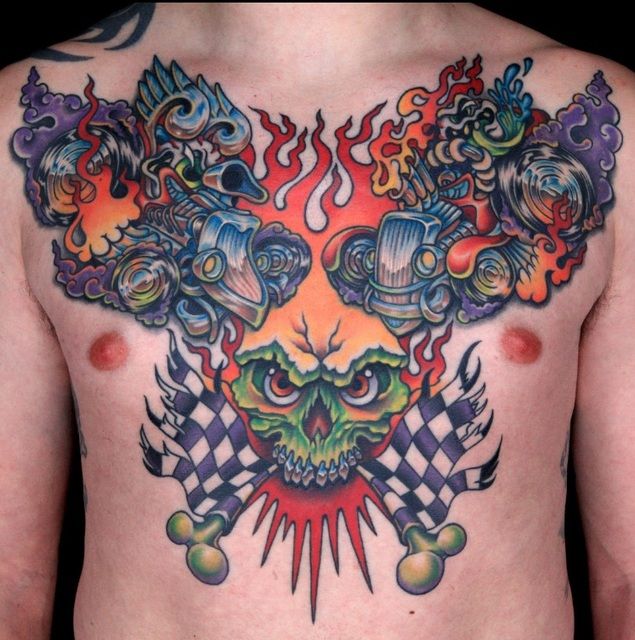 Dragon Tattoo On Right Sleeve by Chris Nunez