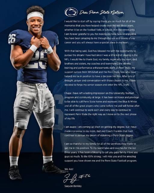 Saquon Barkley: Penn State RB declares for NFL draft - Sports