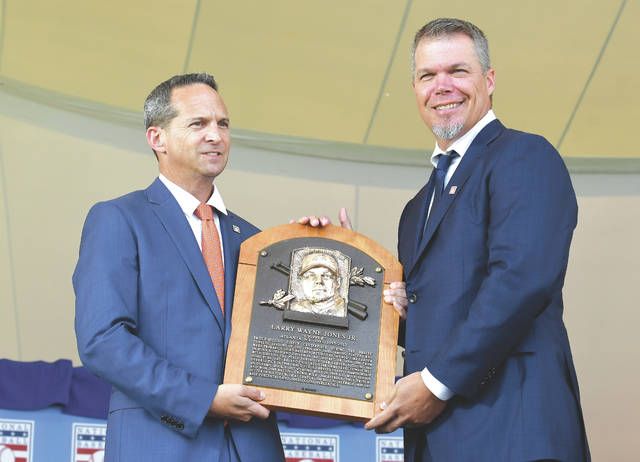 Atlanta Braves - Chipper Jones stands next to where his plaque