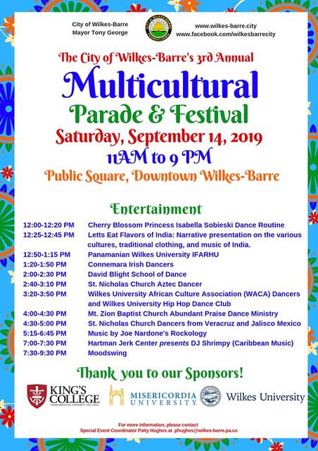 Road Closing For Wilkes Barres Multicultural Parade Times