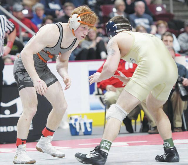 
			
				                                Tunkhannock senior Gavin D’Amato (left) became the first wrestler in school history to win state silver on Saturday, earning a medal along with teammate Dave Evans.
                                 Dave Rosengrant | For Times Leader

			
		