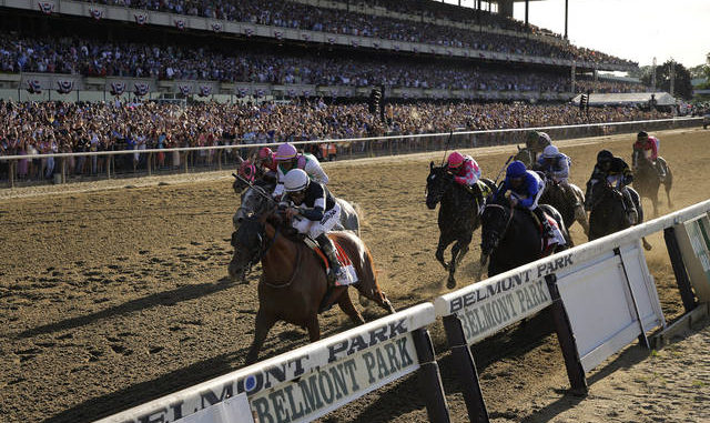  Last year, it was Sir Winston (7) and jockey Joel Rosario who closed out the Triple Crown by winning the Belmont Stakes. This year because of the coronavirus pandemic, the Belmont will lead off the Triple Crown for the first time. Seth Wenig | AP file photo 