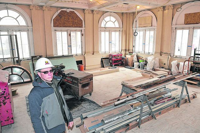 
			
				                                King’s College Engineering Department chair Paul Lamore stands inside the former Spring Brook Water Supply Building last year as it was being converted into King’s College’s Mulligan Center for Engineering. While many historic buiuldings have been lost, Wilkes-Barre has seen others, such as this, renovated for new purposes.
                                 Times Leader file photo

			
		