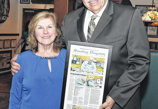  2016 Joseph Saporito Sr. Lifetime of Service Award recipient, Keith Moss, stands with his wife, Patricia. Tony Callaio | File photo 