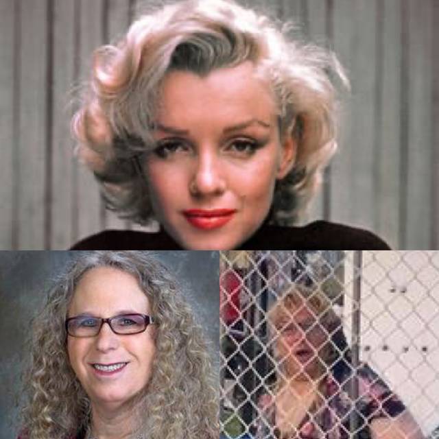  Bloomsburg Fair officials say an impersonator at a dunk tank over the weekend, lower right, was initially trying to look like actress Marilyn Monroe, top, not Dr. Rachel Levine, lower left. 