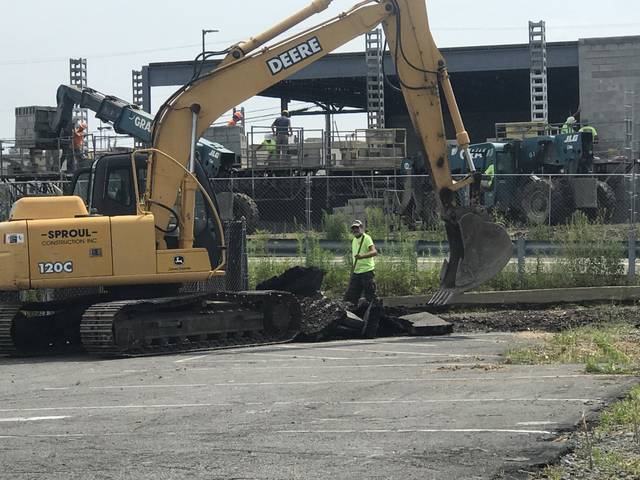 <p>A backhoe on Thursday digs on the future site of a Panera Bread restaurant in the Wilkes-Barre Township Commons off of Mundy Street.</p> <p>Bill O’Boyle | Times Leader</p>