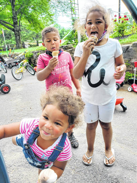 <p>This image provided by Damalyn Matthews shows her children, from left, Sandilyn, 2, Tao, 5, and Amialyn, 7. Matthews, of Westborough, Mass., is white and Native American and her husband is African American. People of color in the industry trace bias and discrimination in predominantly white salons to the sidelining of formal education focused on Black hair.</p> <p>AP photo</p>