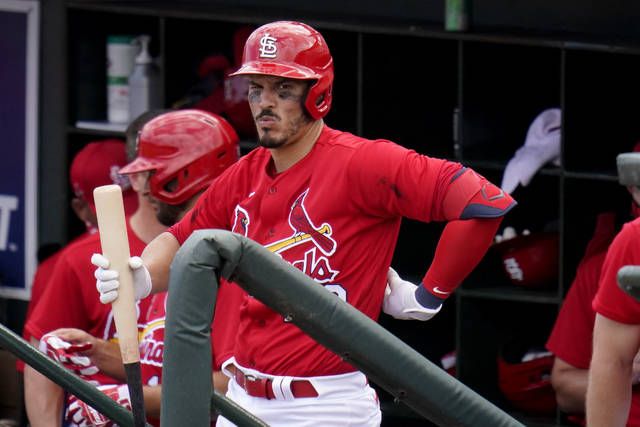 
			
				                                The St. Louis Cardinals’ Nolan Arenado prepares to bat during the first inning of a spring training game against the Washington Nationals on Sunday in Jupiter, Fla.
                                 AP photo

			
		