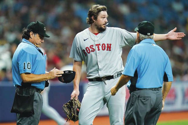 Umpire checks Yankees' Gerrit Cole for sticky substance 