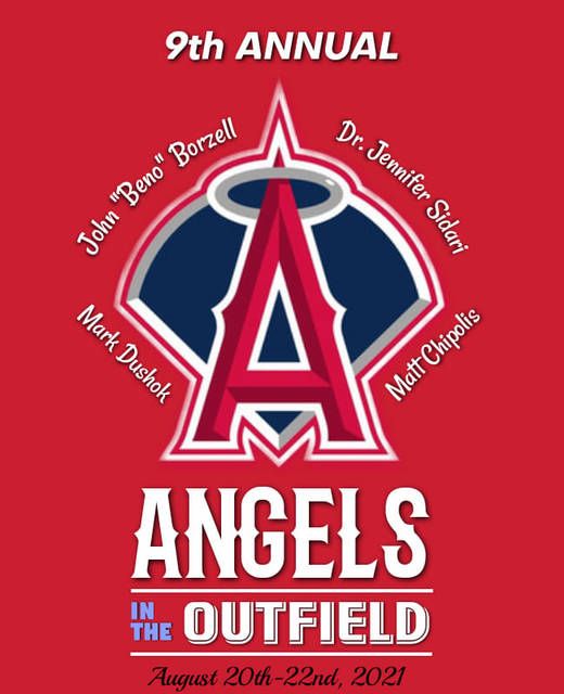 Los Angeles Angels of Anaheim Circle logo T shirt