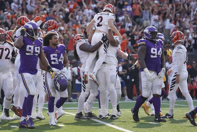 Bengals win 27-24 against Vikings in season opener