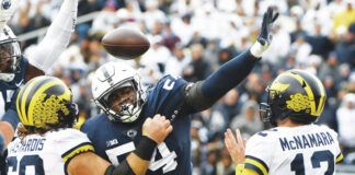 
			
				                                Defensive tackle Derrick Tangelo (54) was the latest Penn State starter to publicly announce he would not be playing in Saturday’s Outback Bowl.
                                 Barry Reeger | AP file photo

			
		