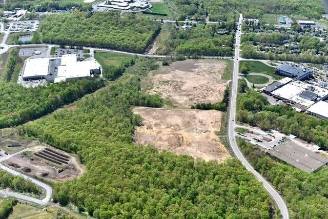 
			
				                                An aerial photo of the site where Mericle Commercial Real Estate Services will construct two buildings in the Crestwood Industrial Park in Mountain Top.
                                 Submitted Photo

			
		