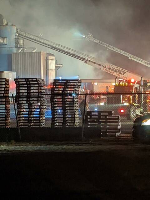 <p>Fire crews from numerous departments around the Back Mountain and West Side are battling a second-alarm fire at Offset Paperback Manufacturers on the Memorial Highway this evening.</p>
                                 <p>Special to Times Leader</p>