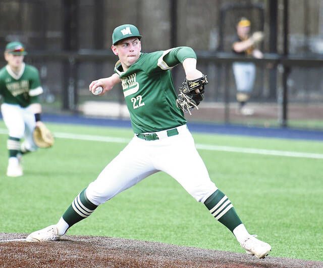 <p>Wyoming Area’s JJ Hood fanned 10 batters and allowed just one hit after the second inning Wednesday.</p>
                                 <p>Tony Callaio | For Times Leader</p>