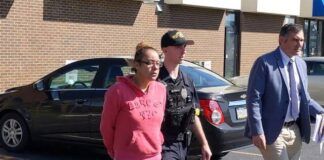
			
				                                Krystina Shumway was transported to the Luzerne County Correctional Facility after she was arraigned by District Judge Thomas Malloy in Wilkes-Barre on charges of delivering drugs resulting in death. Ed Lewis | Times Leader
 
			
		