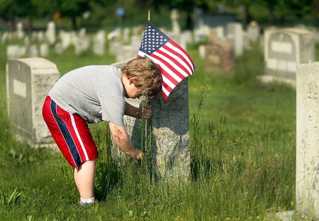 

<p>Gabriel Kocher, 6, of Kingston, helped his grandfather Dave Shotwell place new flags on veterans ’graves at St. Mary’s Cemetery in Hanover.</p>
<p>Fred Adams |  For Times Leader</p>
<p>“srcset =” https://s24526.pcdn.co/wp-content/uploads/2022/05/128534969_web1_flags5_faa.jpg.optimal.jpg “sizes =” (- webkit-min-device-pixel-ratio: 2) 1280px , (min-resolution: 192dpi) 1280px, 640px “class =” entry-thumb td-animation-stack-type0-3 “style =” float: left;  width: 200px;  margin: 3px; “/></a></p>
<p><small class=