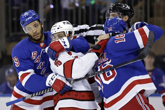 Rangers-Hurricanes series getting chippy heading into Game 4