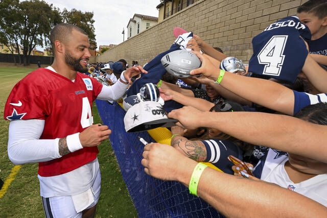 Cowboys training camp photos: QB Dak Prescott celebrates his 29th birthday  with the fans