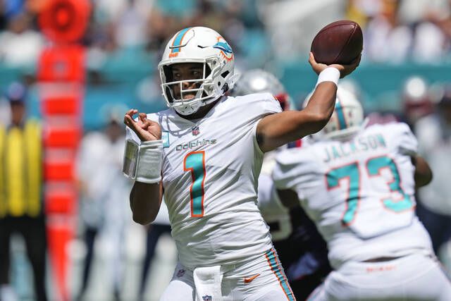 Jaelan Phillips rocks full Dolphins uniform in media day photoshoot