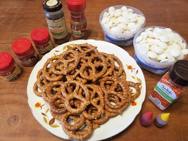 Pumpkin Pretzel Bites - Two Sisters