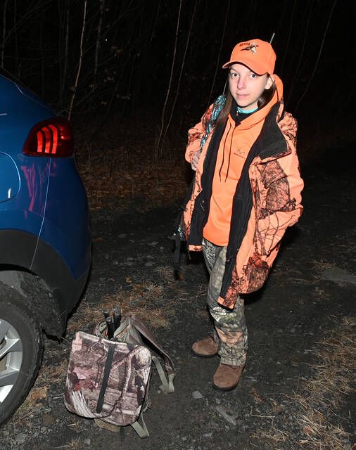 <p>Veteran hunter, 17-year-old Abigail Domoracki, who has bagged several deer in her hunting career, is ready for the woods for the first day of deer season at Exeter Twp.</p>
                                 <p>Tony Callaio | For Times Leader</p>