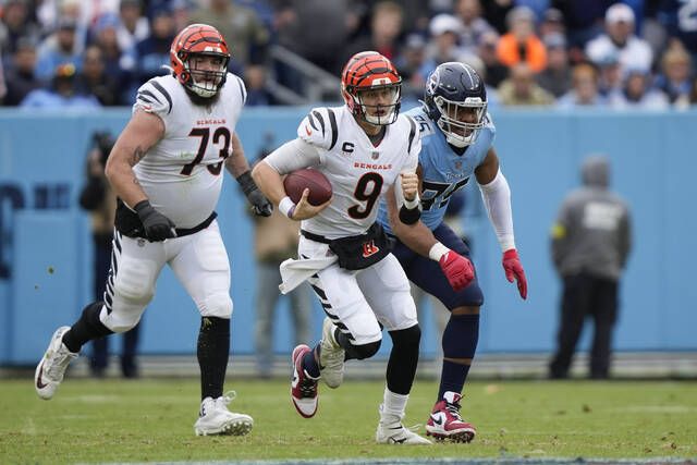 Burrow's TD pass to Higgins lifts Bengals over Titans 20-16 - The San Diego  Union-Tribune