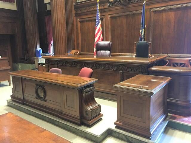 
			
				                                A Luzerne County courtroom is seen in this file photo. A Luzerne County judge denied a request to recuse himself from overseeing a jury trial related to a Wilkes-Barre shooting despite claims of a questionable statement.
                                 Times Leader file photo

			
		