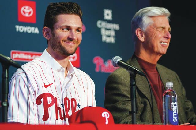 The Phillies introduced new shortstop Trea Turner at news conference