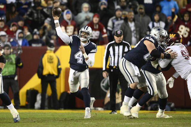 Prescott, Cowboys fall flat in Week 18 loss to Commanders