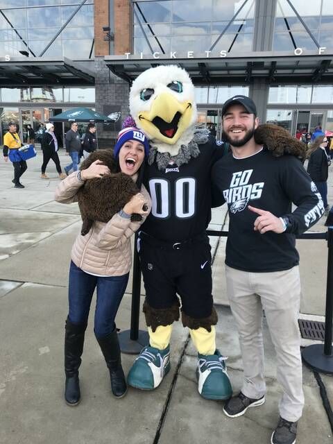 Bordentown, NJ is almost evenly split between Eagles and Giants supporters,  and represents the dividing line between fan bases.