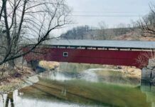 
			
				                                This week Ruth takes us on a tour of historic covered bridges in the Lehigh Valley. Schlicher’s Covered Bridge, which crosses Jordan Creek in Schnecksville, was first constricted in 1882.
                                 Photo courtesy Ruth Corcoran

			
		