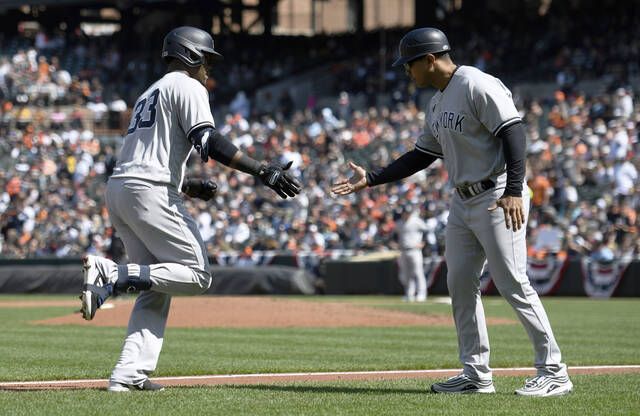 Judge homers twice, Yankees beat O's 5-3 for 3rd series win National News -  Bally Sports