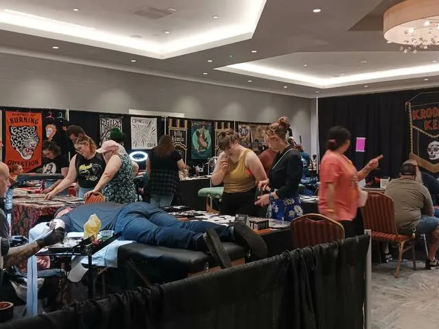                                 The 12th Annual Electric City Tattoo Convention was held this weekend on the second floor of the Hilton Hotel in downtown Scranton.
                                 Margaret Roarty | Times Leader

		