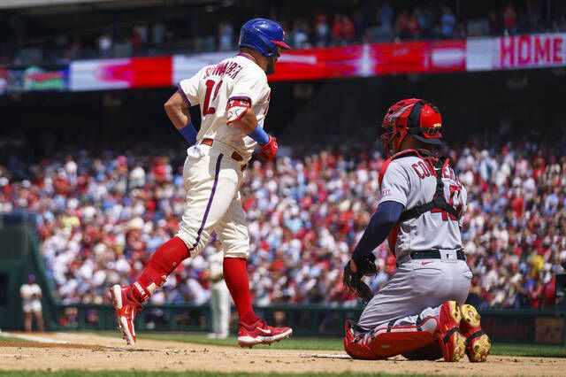 Nola, Schwarber lead Phillies to a 3-game sweep of Cardinals with