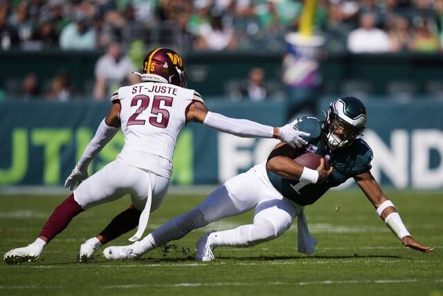 Hurts' breakthrough passing game resembles 2022, and so does 4-0 start for  NFC champion Eagles, Tampa Bay Buccaneers
