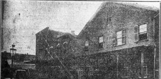 
			
				                                Peter Frey’s blacksmith shop at East Market and Canal streets, Wilkes-Barre. Picture published Wilkes-Barre Record April 20, 1918.
 
			
		