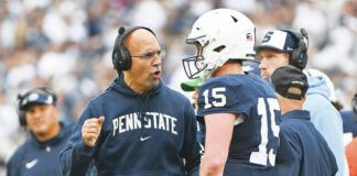 
			
				                                Penn State coach James Franklin enters his 11th season at the school, looking for a breakthrough on offense with quarterback Drew Allar (15) and new coordinator Andy Kotelnicki.
                                 Barry Reeger | AP file photo

			
		