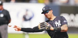 
			
				                                Gleyber Torres and the Yankees open their season against the Astros today in Houston. With DJ LeMahieu injured, New York traded for Jon Berti on Wednesday for help at third base.
                                 Charlie Neibergall | AP file photo

			
		