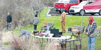 
			
				                                Anglers all over Northeast Pa. battled the cold, wind and rain Saturday for the first day of trout season. The group from Pittston and Falls set up a kitchen area for breakfast and lunch at Frances Slocum State Park at 5:30 a.m. Left to right: Chris Russo; Tanner Campbell, 8 (blue jacket); Gabe Russo, 13; Jake Donbeck; and Ryan Campbell.
                                 Tony Callaio | For Times Leader

			
		