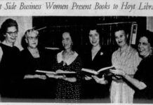 
			
				                                Picture published Wilkes-Barre Record Oct. 4, 1961. Left to right: Marie Binker, Zora Bellas, Cecelia Walker, Mary Rentschler, Alice VanBuskirk, and Dorothy Turner.
 
			
		
